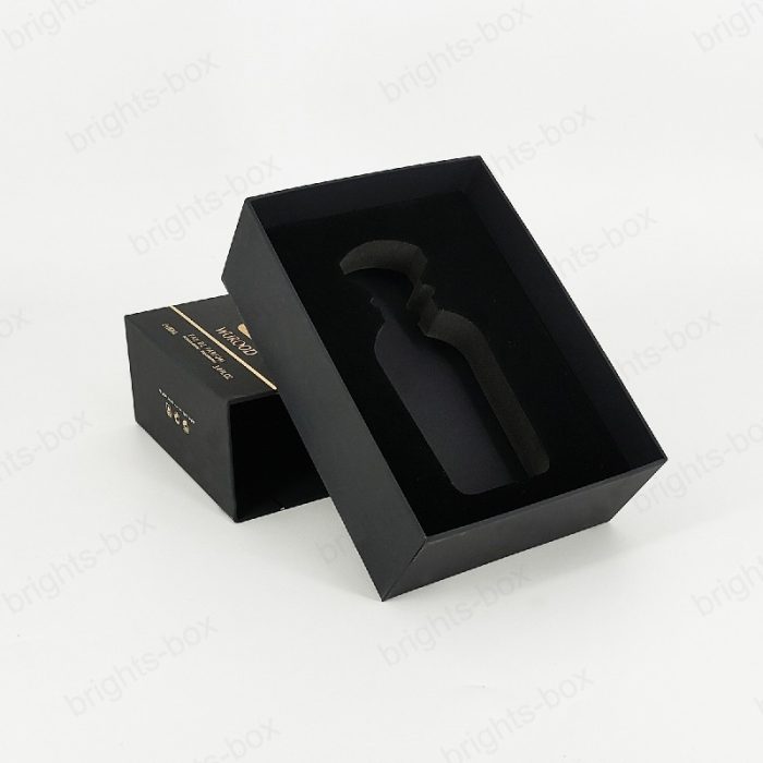 Chinese manufacturer Rigid Box Perfume Paper packaging Gold Hot stamping Embossing Soft touch