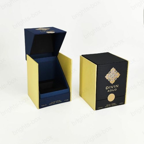 Custom Logo Print Blue Luxury Gift Paper Boxs | Wholesale from Hangzhou Bright Packaging