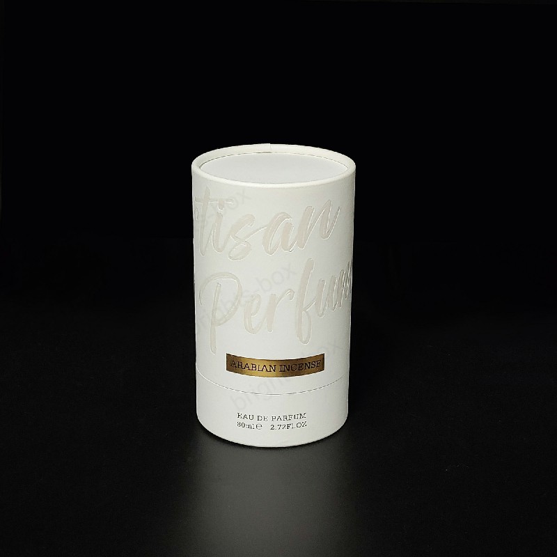 Cylinder box Chinese manufacturer Perfume Kraft Paper packaging Hot stamping Matt Varnishing Debossing