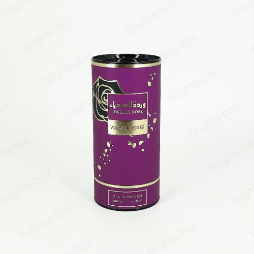 Cylinder box Chinese manufacturer Perfume Paper packaging Gold Hot stamping Soft Touch UV Embossed