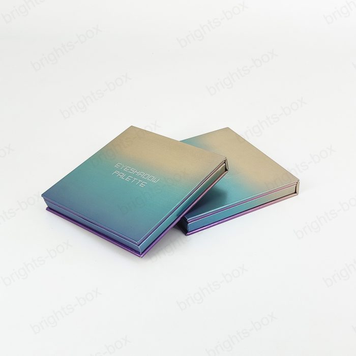 Eyeshadow palette Chinese manufacturer Paper packaging Hot stamping Drip Varnishing Metallic Mirror