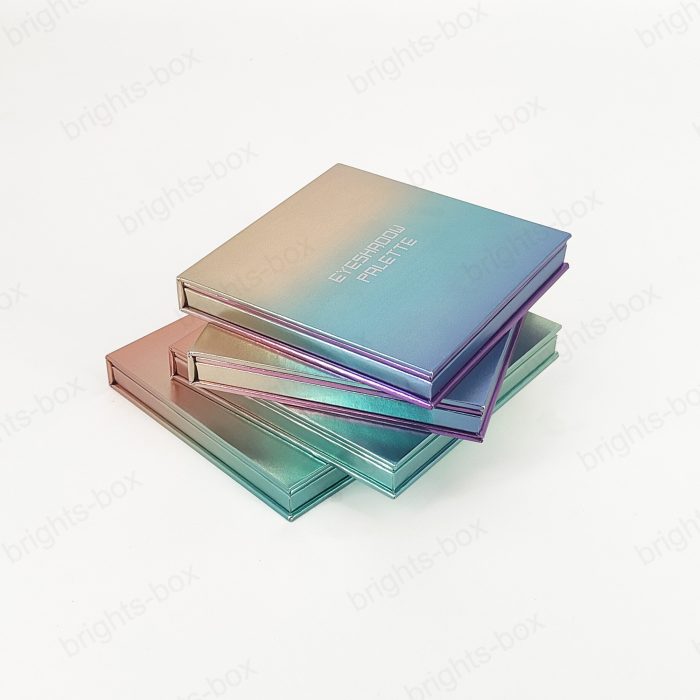Eyeshadow palette Chinese manufacturer Paper packaging Hot stamping Drip Varnishing Metallic Mirror