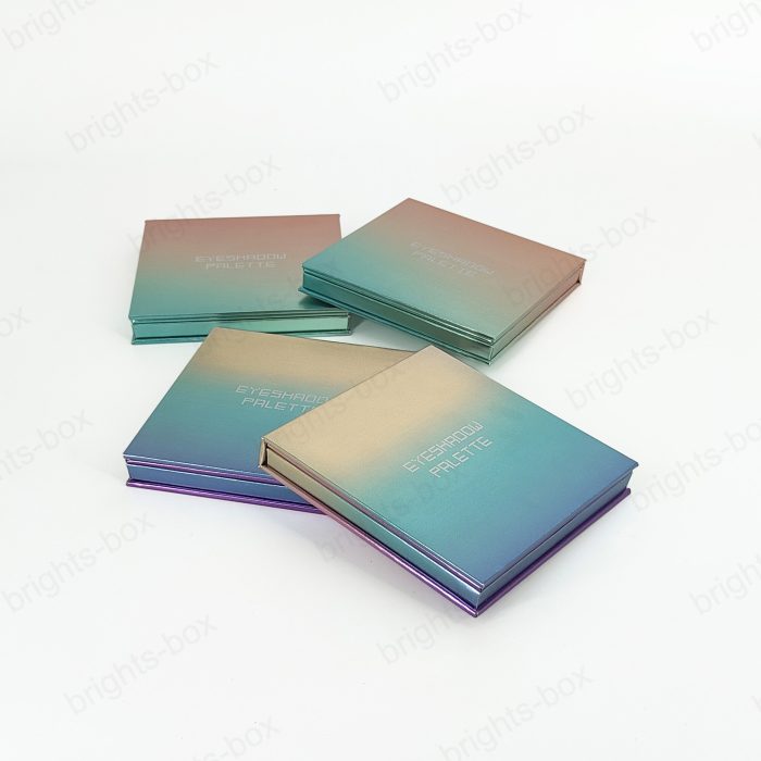 Eyeshadow palette Chinese manufacturer Paper packaging Hot stamping Drip Varnishing Metallic Mirror