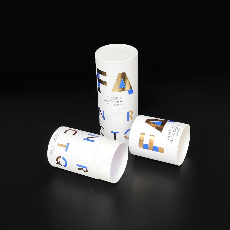 Paper Packaging PANTONE Printing Matt Lamination Gold Hot Stamping Cylinder Boxes for Perfume Cosmetic Gift luxury Certified Factory Customizable