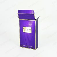 Paper tuck end box Chinese manufacturer Perfume packaging Gold Hot stamping Embossing Mental UV Texture