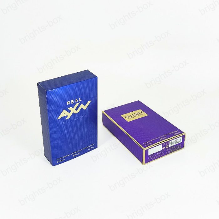 Paper tuck end box Chinese manufacturer Perfume packaging Gold Hot stamping Embossing Mental UV Texture
