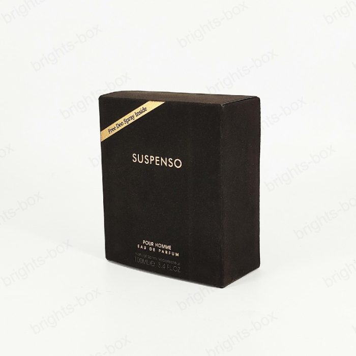 Paper tuck end box Chinese manufacturer Perfume packaging Gold Hot stamping Embossing flocking