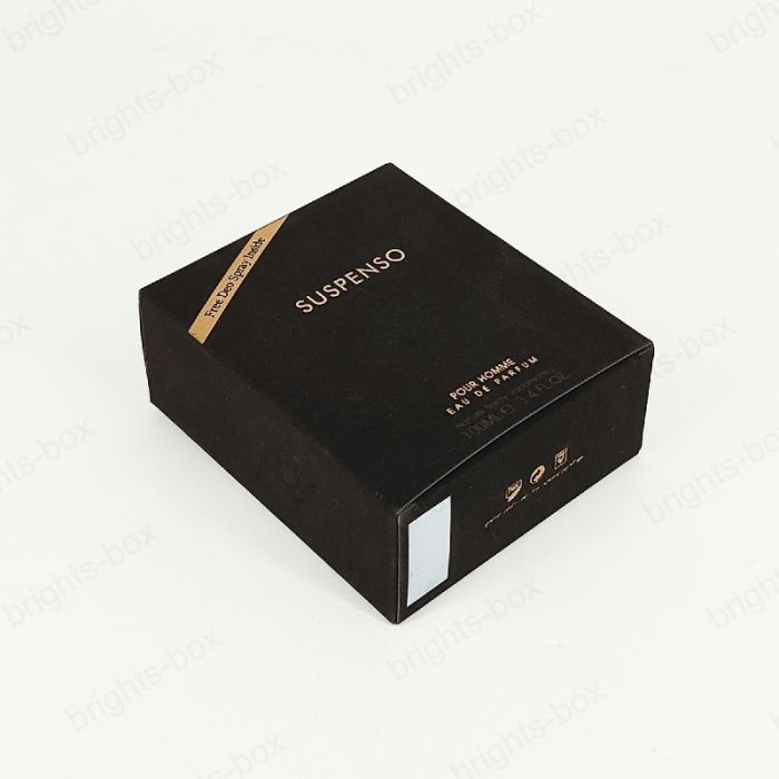 Paper tuck end box Chinese manufacturer Perfume packaging Gold Hot stamping Embossing flocking