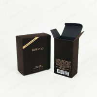 Paper tuck end box Chinese manufacturer Perfume packaging Gold Hot stamping Embossing flocking