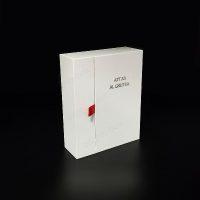 Custom High-end Luxury White Art Paper Book Shape Boxes - Wholesale Packaging Solutions