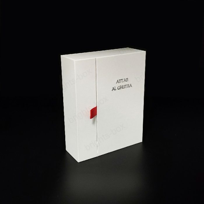 Custom High-end Luxury White Art Paper Book Shape Boxes - Wholesale Packaging Solutions