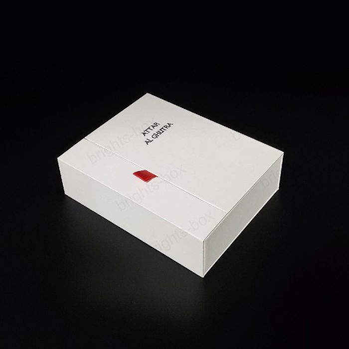 Custom High-end Luxury White Art Paper Book Shape Boxes - Wholesale Packaging Solutions