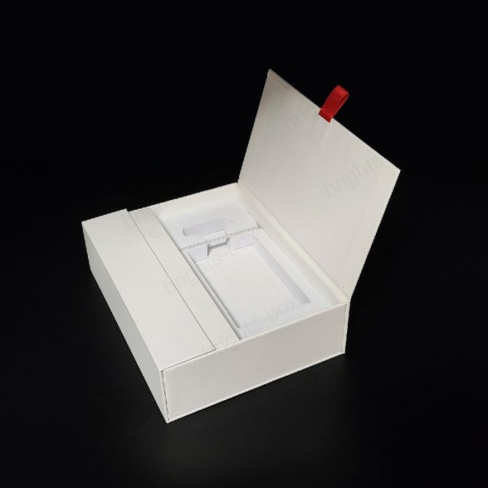 Custom High-end Luxury White Art Paper Book Shape Boxes - Wholesale Packaging Solutions