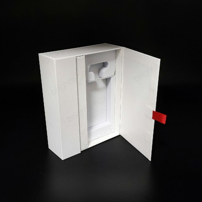 Custom High-end Luxury White Art Paper Book Shape Boxes - Wholesale Packaging Solutions