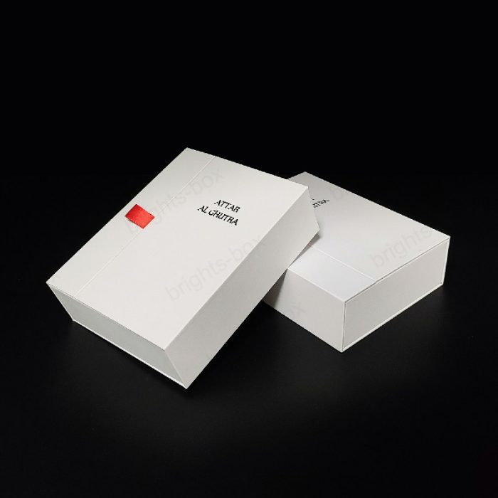 Custom High-end Luxury White Art Paper Book Shape Boxes - Wholesale Packaging Solutions