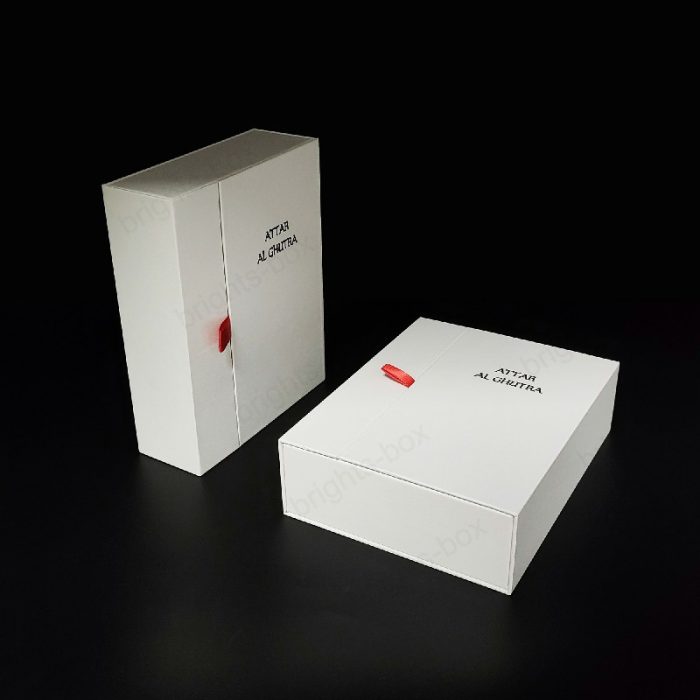 Custom High-end Luxury White Art Paper Book Shape Boxes - Wholesale Packaging Solutions