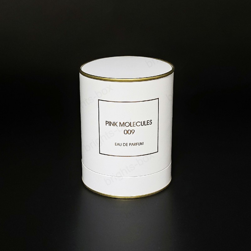 Cylinder Chinese manufacturer Perfume Paper packaging Hot stamping Glossy Varnishing