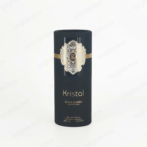 Cylinder box Chinese manufacturer Perfume Paper packaging Gold Hot stamping Glossy Varnishing Sticker