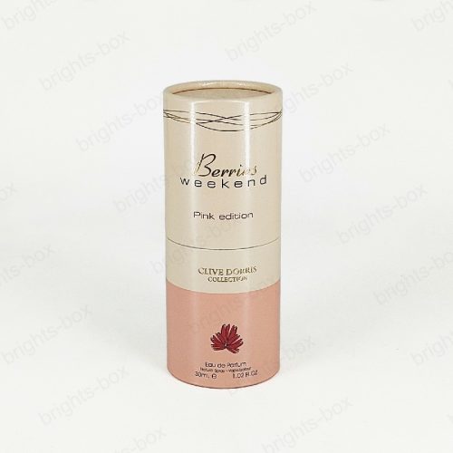 Cylinder box Chinese manufacturer Perfume Paper packaging Gold Hot stamping drip Varnishing glitter