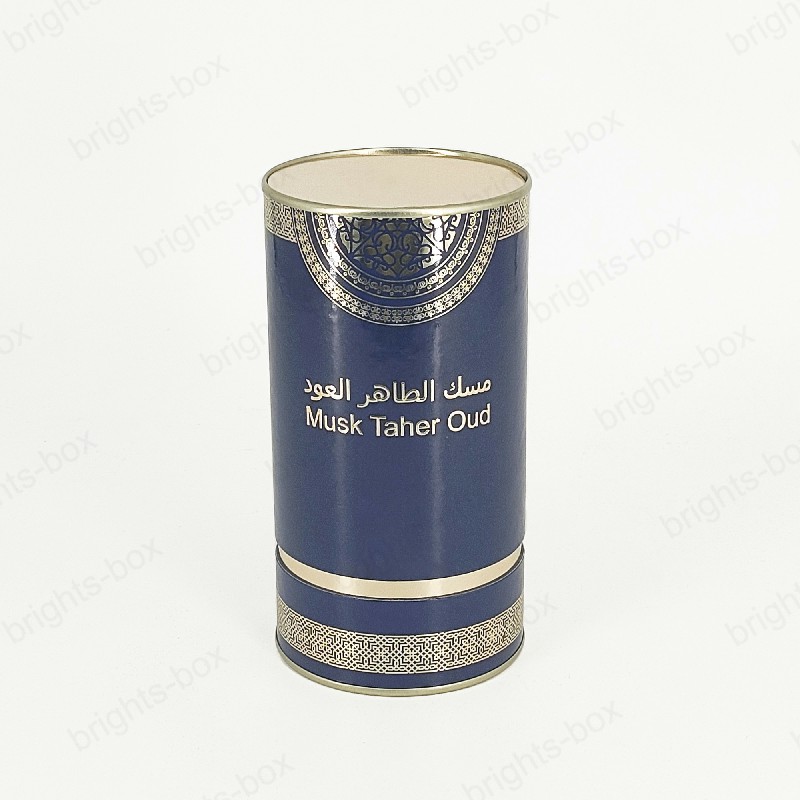 Cylinder box Chinese manufacturer Perfume Paper packaging Hot stamping Glossy Varnishing UV