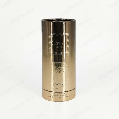 Cylinder box Chinese manufacturer Perfume paper packaging Gold Hot stamping Glossy Varnishing UV Embossing