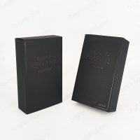 Folding Card box Chinese manufacturer Perfume Paper packaging Black Gold Hot stamping Embossing UV