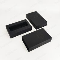 Folding Card box Chinese manufacturer Perfume Paper packaging Black Gold Hot stamping Embossing UV