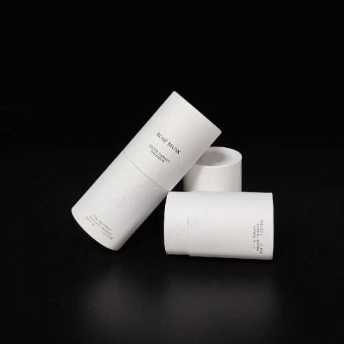 Paper Packaging Embossed UV Coating Black Hot Stamping Cylinder Boxes for Perfume Cosmetic Gift luxury Certified Factory Customizable