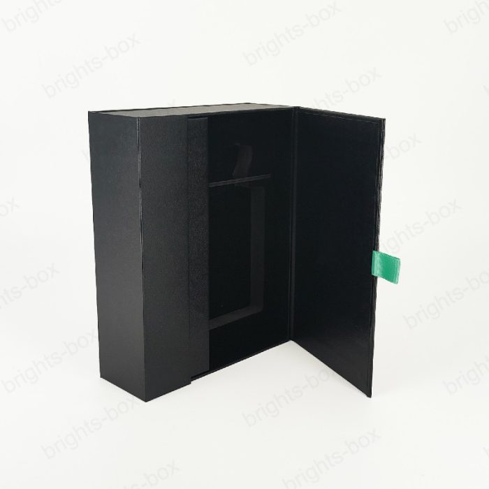 Custom High-end Luxury Black Art Paper Book Shape Boxes - Wholesale Packaging Solutions