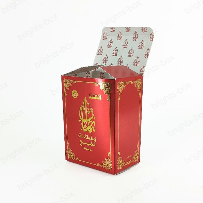 Paper tuck end box Chinese manufacturer Perfume packaging Hot stamping Embossing UV Glossy Lamination High quality