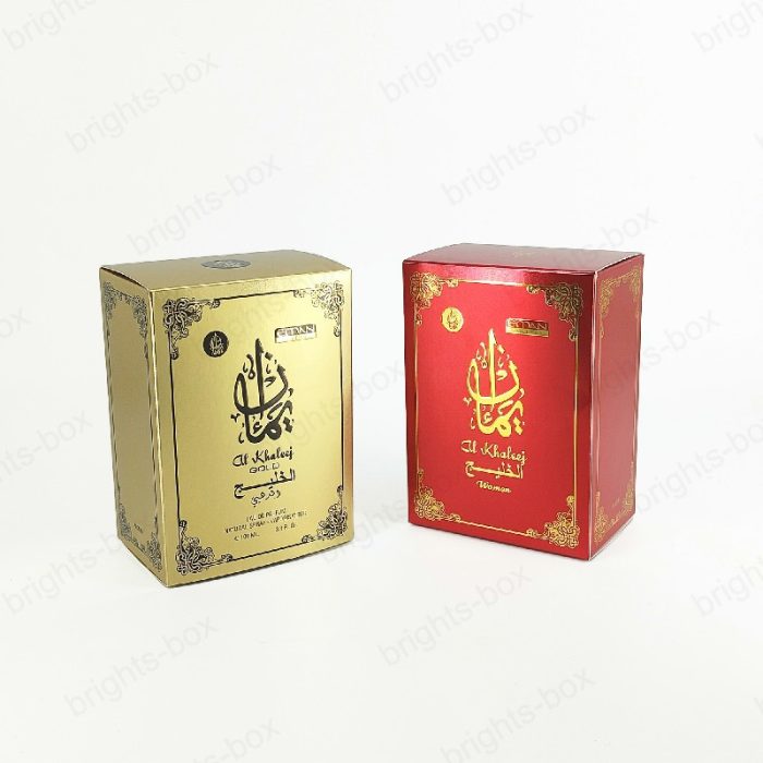 Paper tuck end box Chinese manufacturer Perfume packaging Hot stamping Embossing UV Glossy Lamination High quality