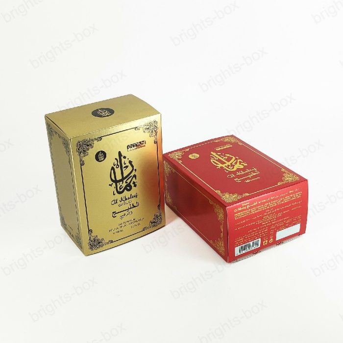 Paper tuck end box Chinese manufacturer Perfume packaging Hot stamping Embossing UV Glossy Lamination High quality