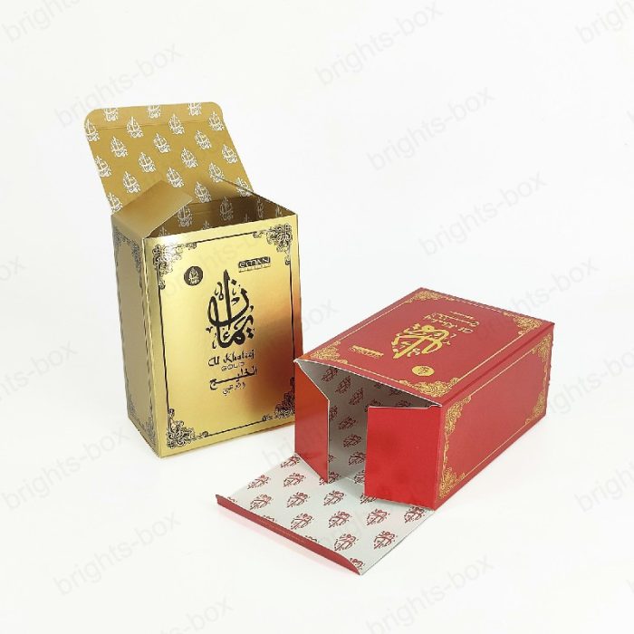 Paper tuck end box Chinese manufacturer Perfume packaging Hot stamping Embossing UV Glossy Lamination High quality