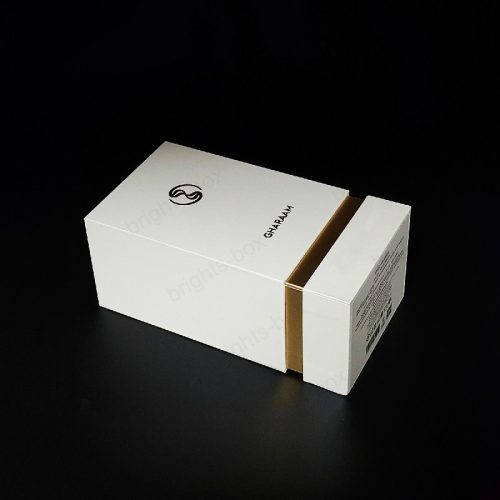Wholesale Custom Luxury Texture Gold Cardboard Gift Box EVA tray perfume packaging box