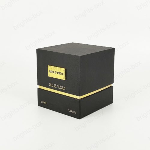 Square box Chinese manufacturer Perfume Paper packaging Gold Hot stamping Debossing Metal Plate High quality