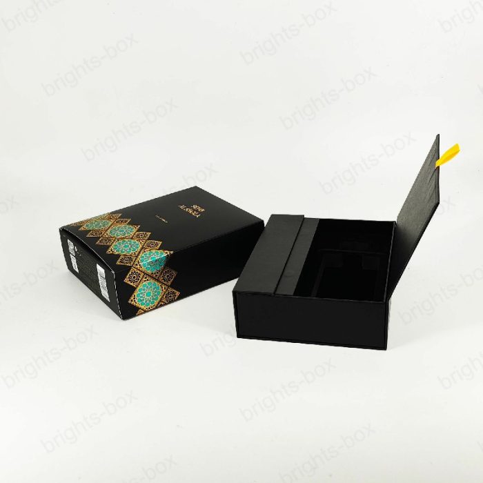 Custom High-End Luxury Black Art Perfume Packaging