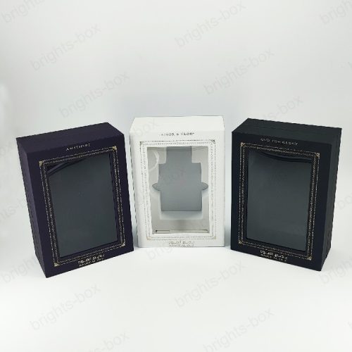 Premium Quality Luxury Rigid Paper Gift Perfume Boxes for Wholesale - Customizable with PVC Window