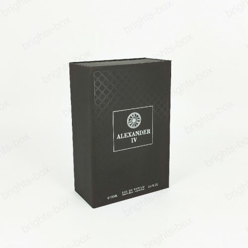Rigid box Chinese manufacturer Perfume Paper packaging Silver Hot stamping Embossing UV Soft Touch