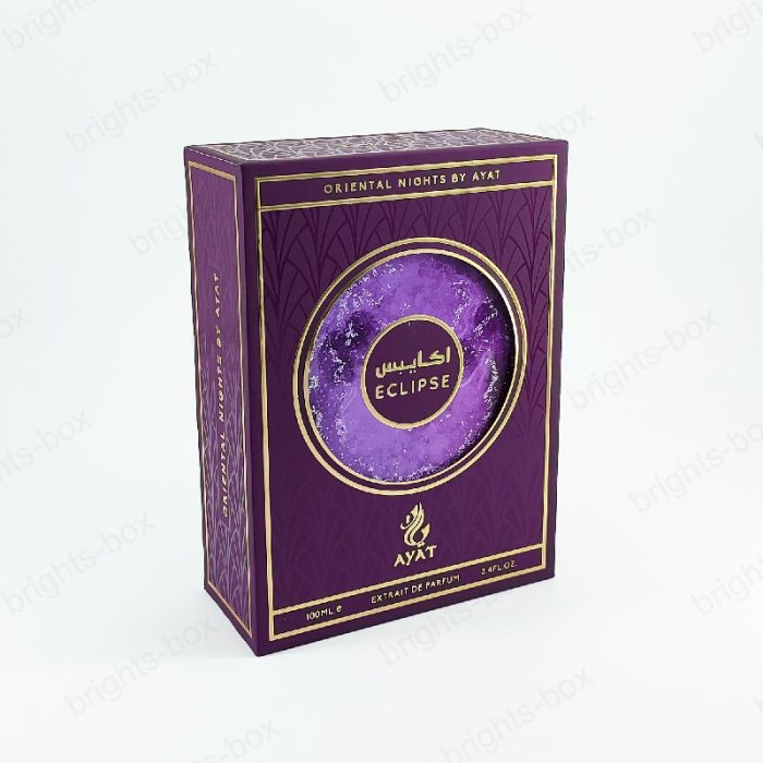 Chinese manufacturer Rigid Box Perfume Paper packaging Gold Hot stamping UV Embossing Soft touch