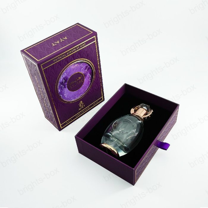 Chinese manufacturer Rigid Box Perfume Paper packaging Gold Hot stamping UV Embossing Soft touch