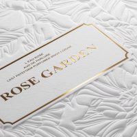 Custom Logo Premium White Embossed Relief Paper Boxes