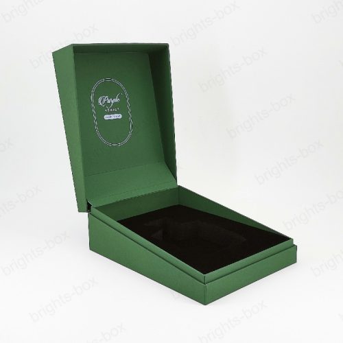 Luxury Rigid box Perfume Paper packaging Silver Hot stamping Embossing UV Soft Touch
